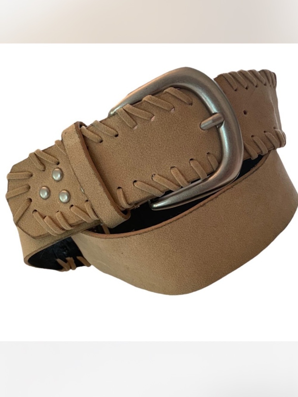 Vintage Y2K Vegan Leather Studded Belt